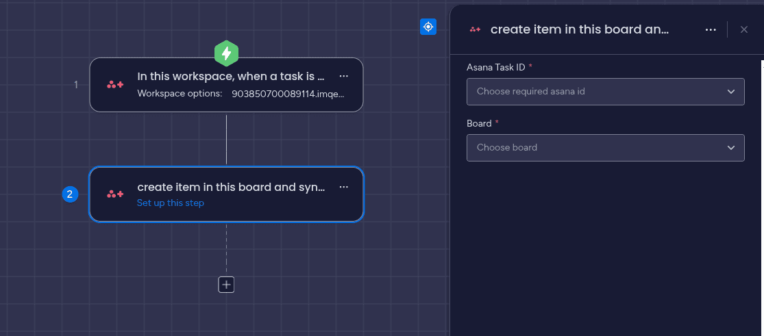 Adding the Asana Integration Plus action to your workflow