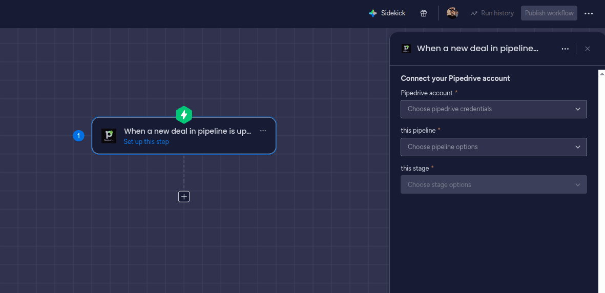Search for PipedrivePlus in the Integrate section